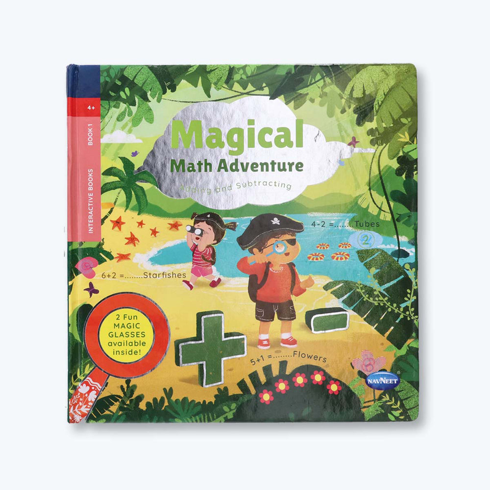 Navneet Magical Math Adventure Adding and Subtracting for Kids- Innovative Book with Magic Glass- Best Selling Math Book- Learning concepts- Birthday Gift for Children