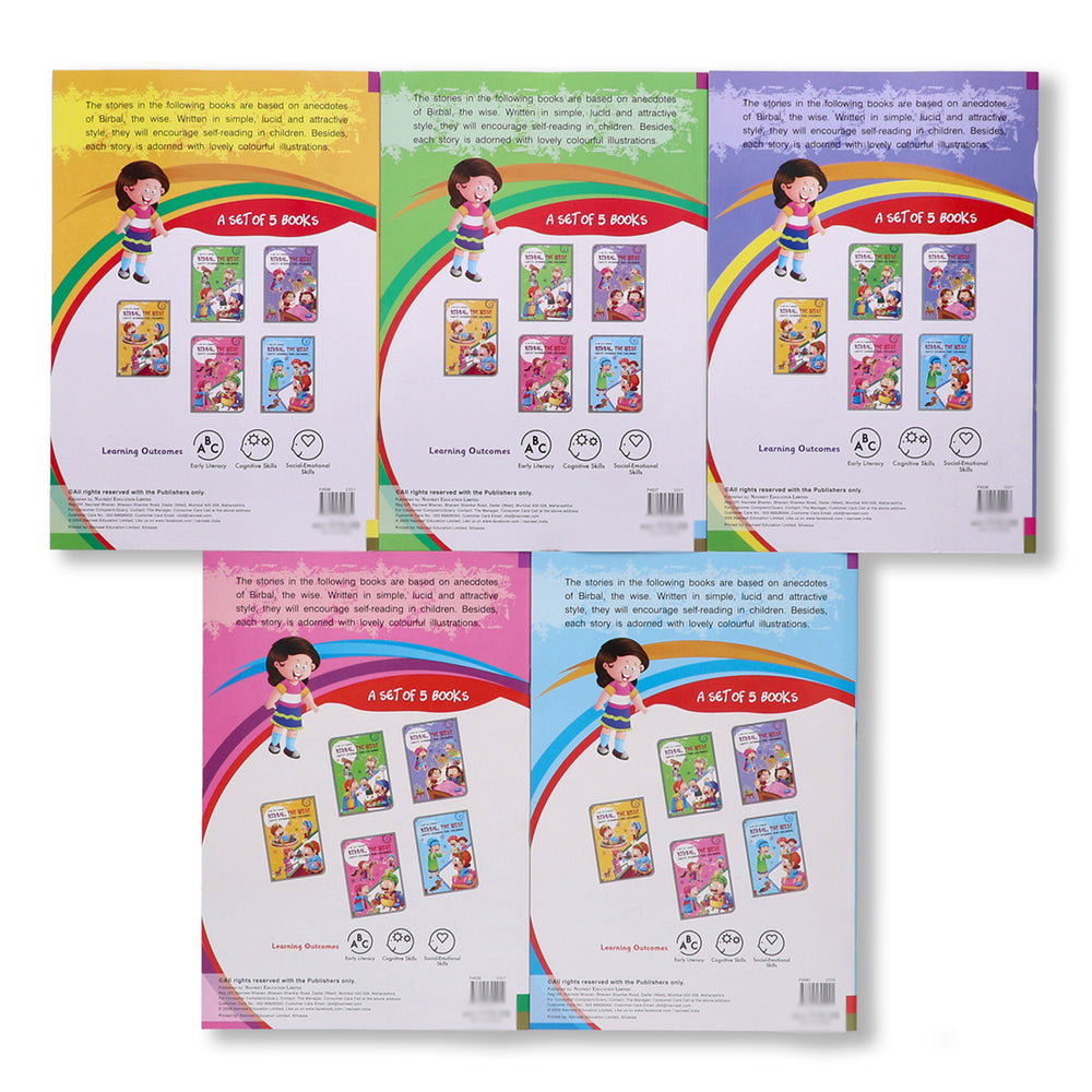 Navneet Birbal The Wise Books 1 to 5- With Colourful Illustrations- Akbar & Birbal- Read aloud stories for kids- Best collection of witty stories- Classic Tales From India
