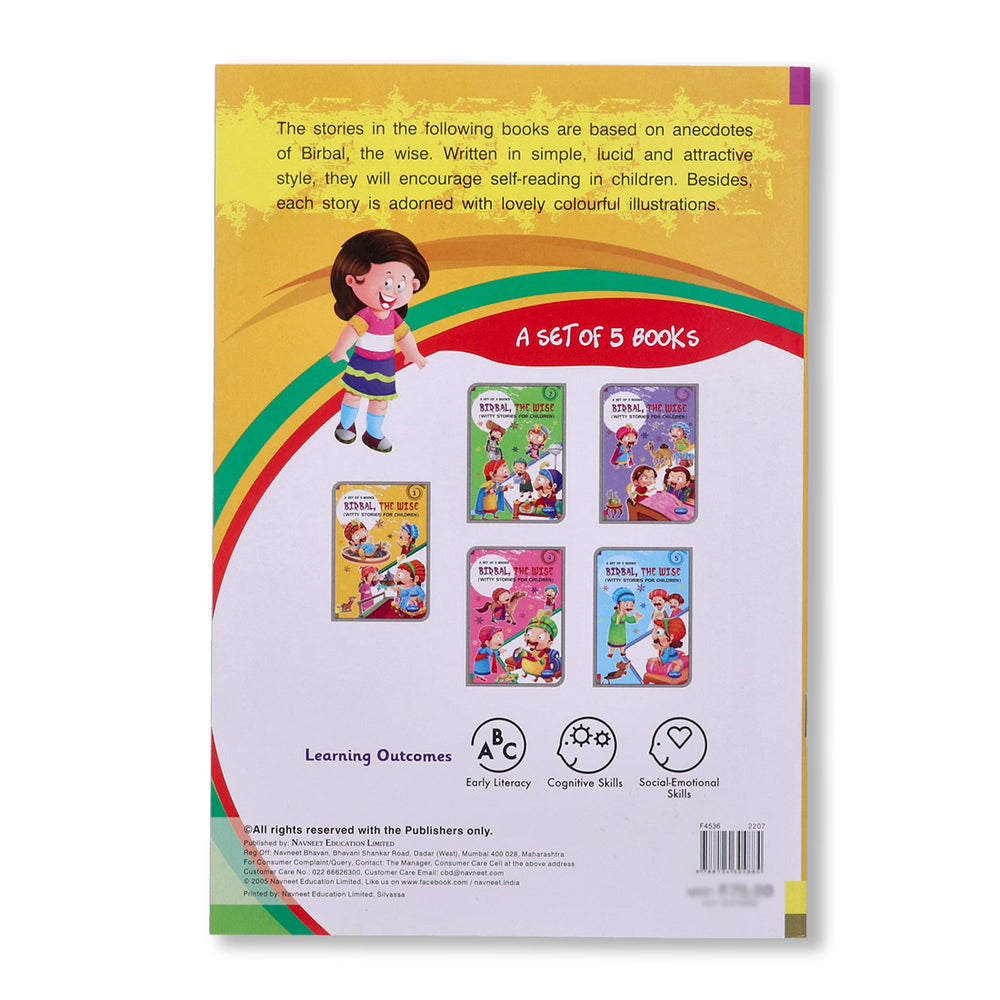 Navneet Birbal The Wise Books 1 to 5- With Colourful Illustrations- Akbar & Birbal- Read aloud stories for kids- Best collection of witty stories- Classic Tales From India