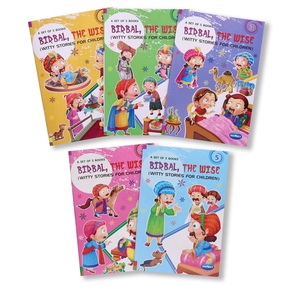 Navneet Birbal The Wise Books 1 to 5- With Colourful Illustrations- Akbar & Birbal- Read aloud stories for kids- Best collection of witty stories- Classic Tales From India