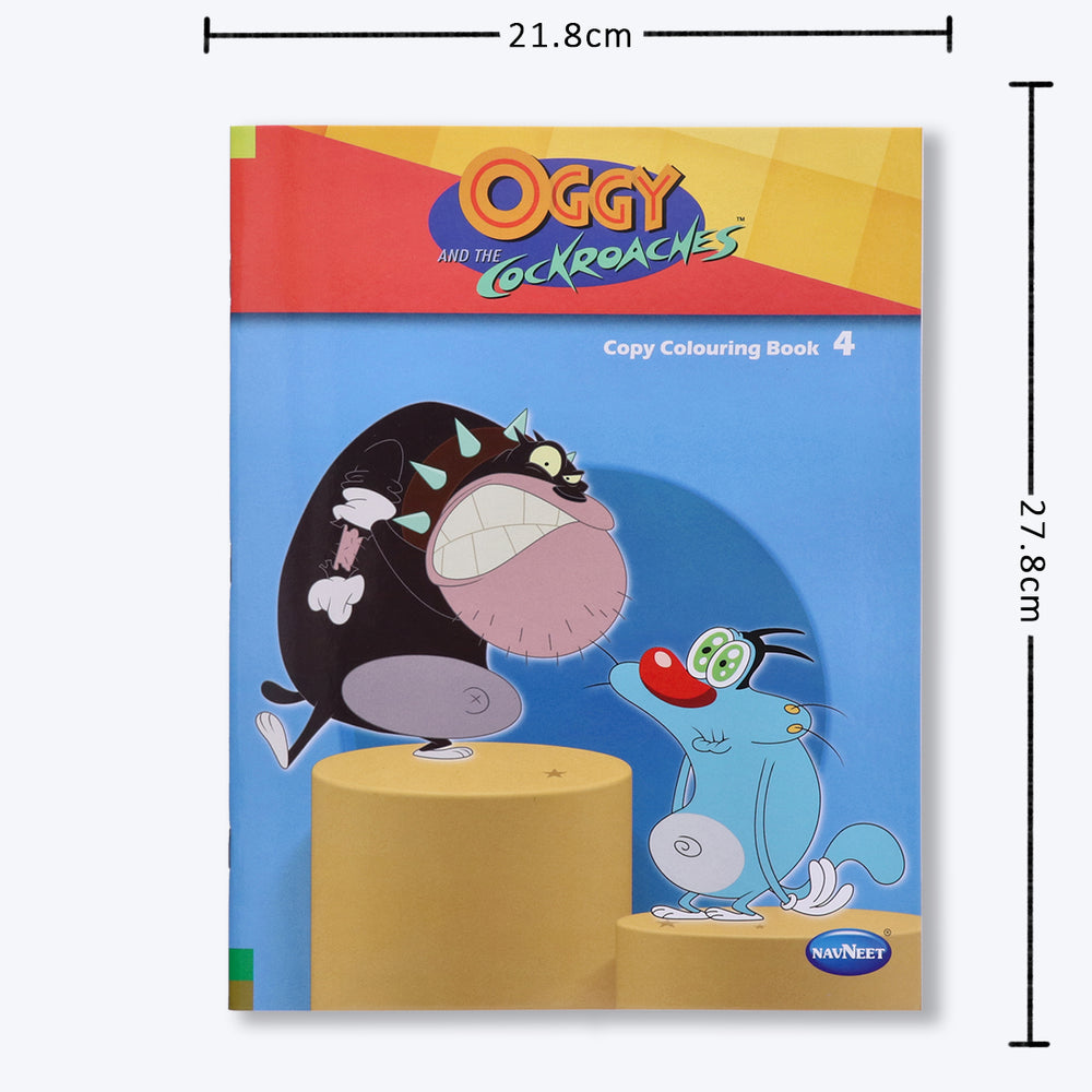 Navneet Oggy & The Cockroaches Copy Colouring Books- Set of 4 books -Painting and colouring books for kids- Youva Stationery- 96 pages