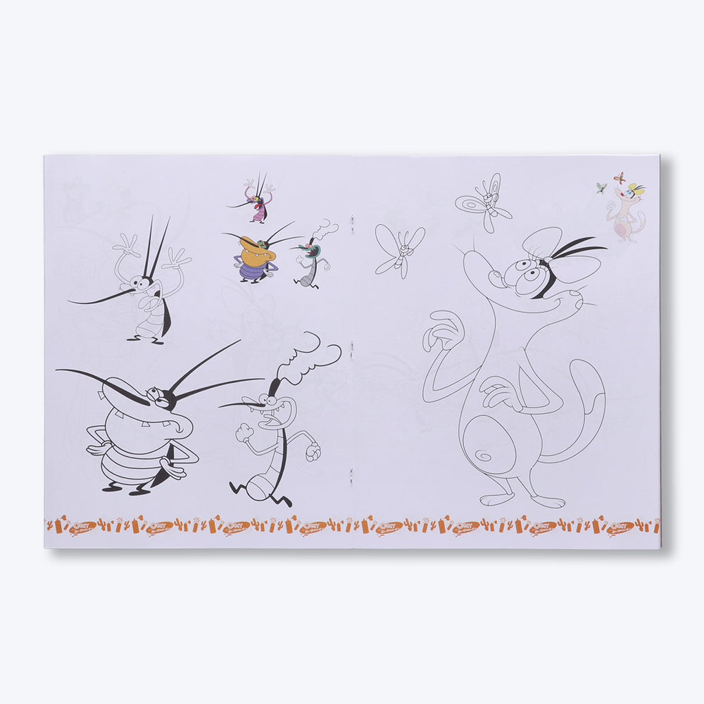 Navneet Oggy & The Cockroaches Copy Colouring Books- Set of 4 books -Painting and colouring books for kids- Youva Stationery- 96 pages