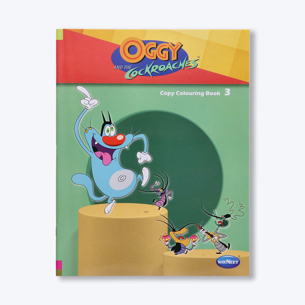 Navneet Oggy & The Cockroaches Copy Colouring Books- Set of 4 books -Painting and colouring books for kids- Youva Stationery- 96 pages