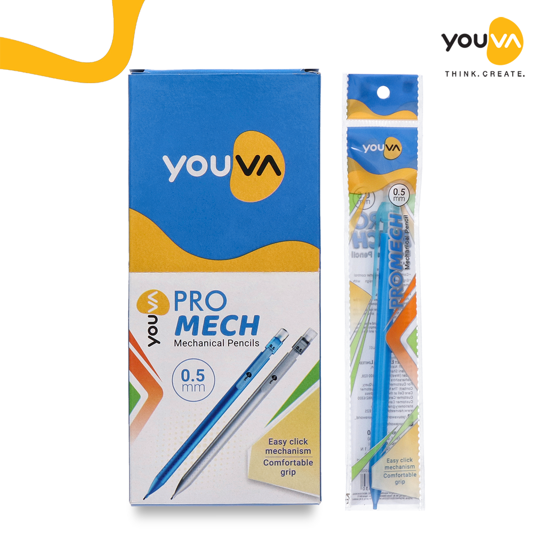 Youva PROMECH Mechanical Pencils| Pack of 10|0.5mm |For School Students by Navneet