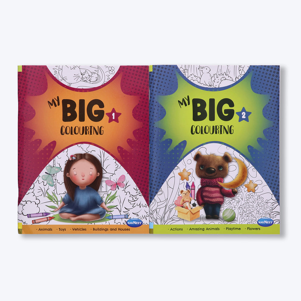 Navneet My Big Colouring Book - I and II Bold, big and eye-catching illustrations.