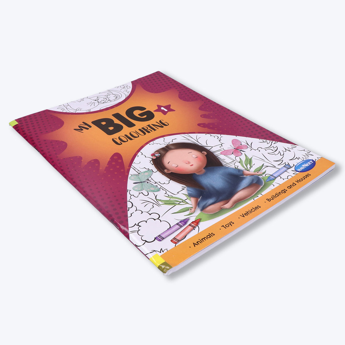 Navneet My Big Colouring Book - I and II Bold, big and eye-catching illustrations.