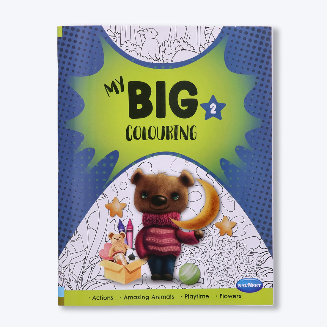 Navneet My Big Colouring Book - I and II Bold, big and eye-catching illustrations.