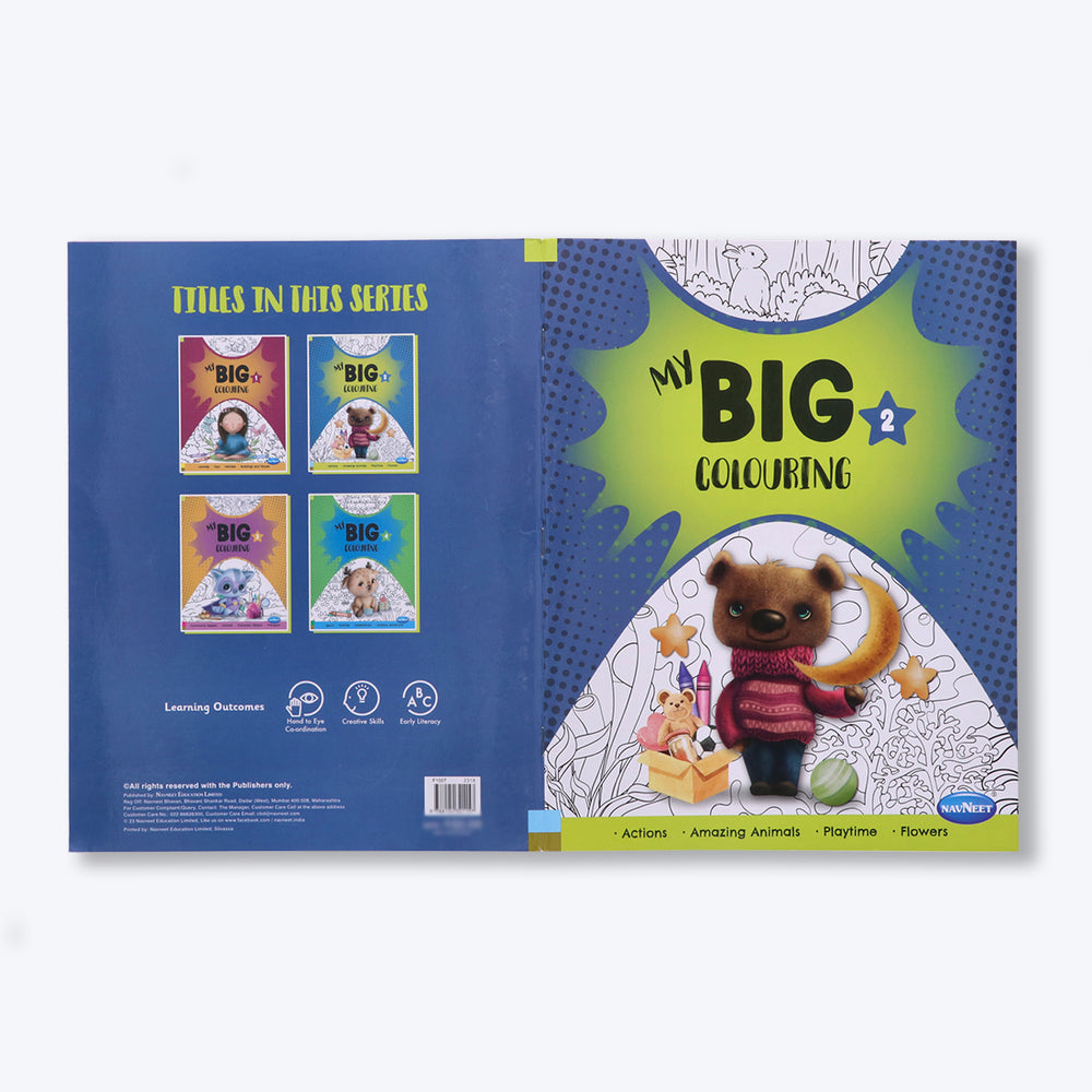 Navneet My Big Colouring Book - I and II Bold, big and eye-catching illustrations.