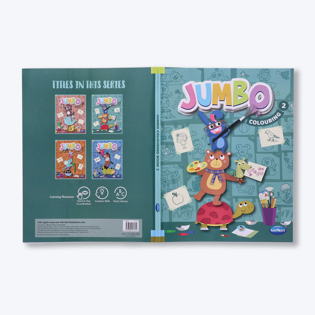 Navneet's Jumbo Colouring Book - II can be used with colour pencils or crayons for age group.