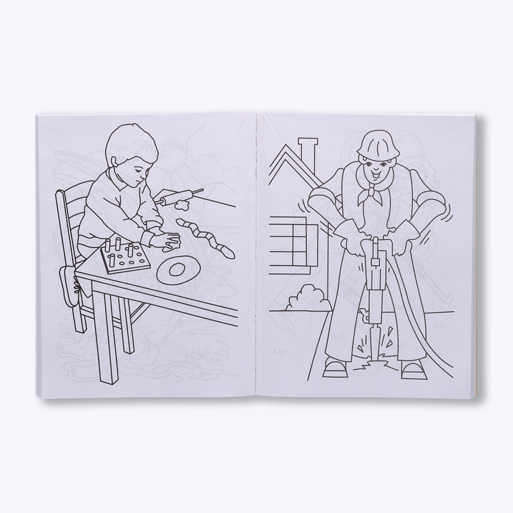 Navneet's Jumbo Colouring Book - III can be used with colour pencils or crayons for age group.