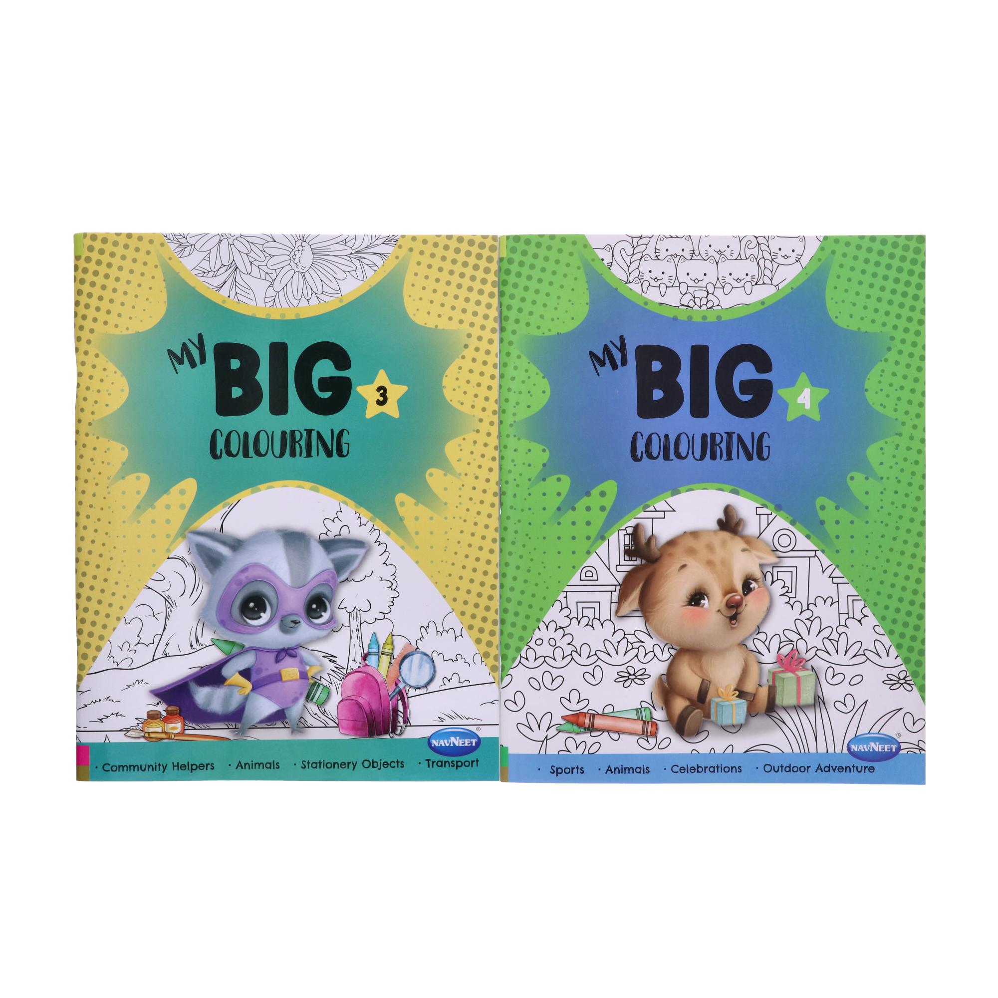 Navneet My Big Colouring Book -III and IV Bold, big and eye-catching illustrations.