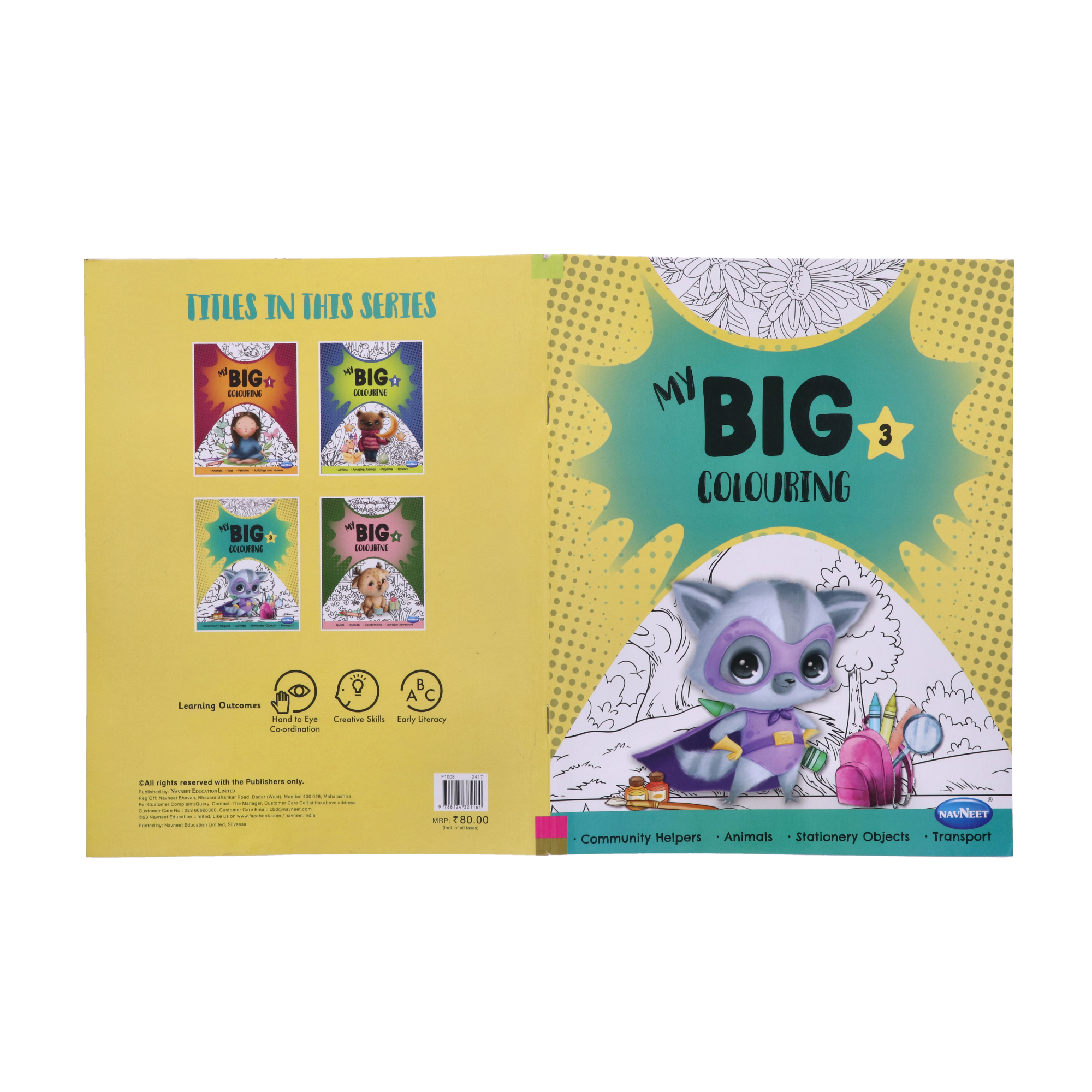 Navneet My Big Colouring Book -III and IV Bold, big and eye-catching illustrations.
