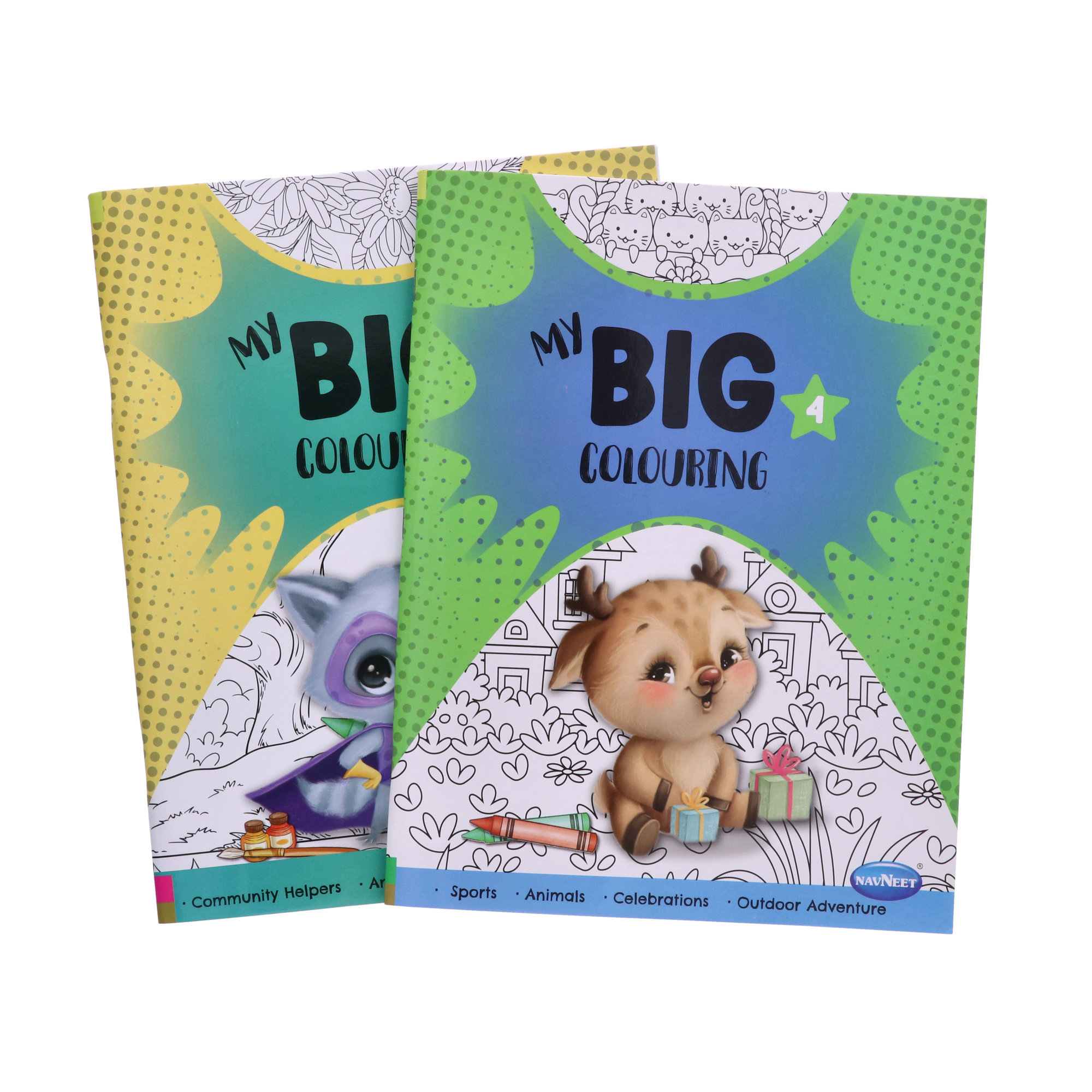 Navneet My Big Colouring Book -III and IV Bold, big and eye-catching illustrations.