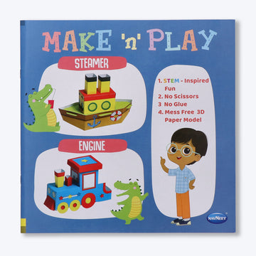 Navneet's Make n Play â€“ Steamer & Engine  Fun DIY Crafts - School Project Book - Mess Free Activities