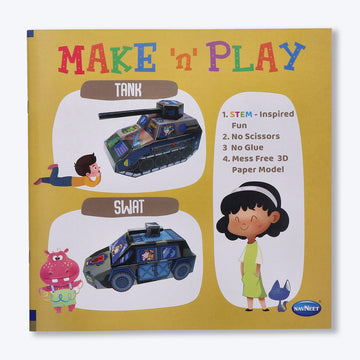 Navneet's Make n Play â€“ Tank & Swat  Fun DIY Crafts - School Project Book - Mess Free Activities