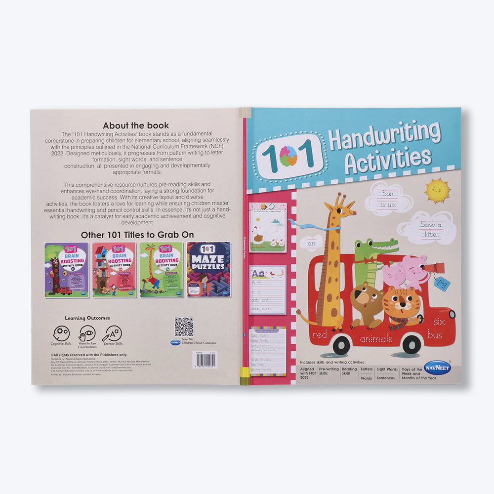 Navneet 101 Handwriting Activities Book-Handwriting practice journal for kids from 3 to 5 years practice alphabet and words (Pack Of 1)