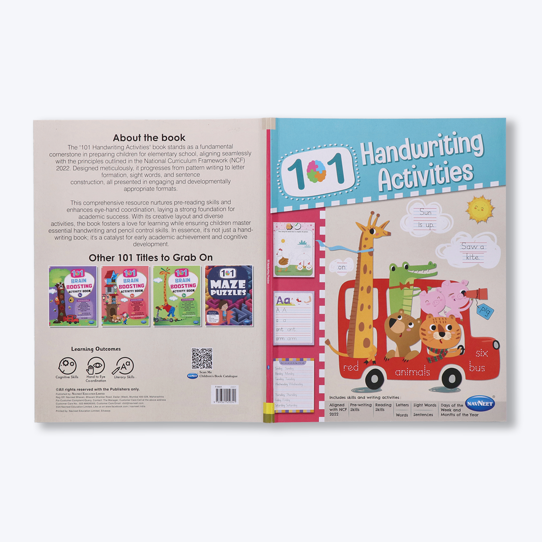Navneet 101 Handwriting Activities Book-Handwriting practice journal for kids from 3 to 5 years practice alphabet and words (Pack Of 1)
