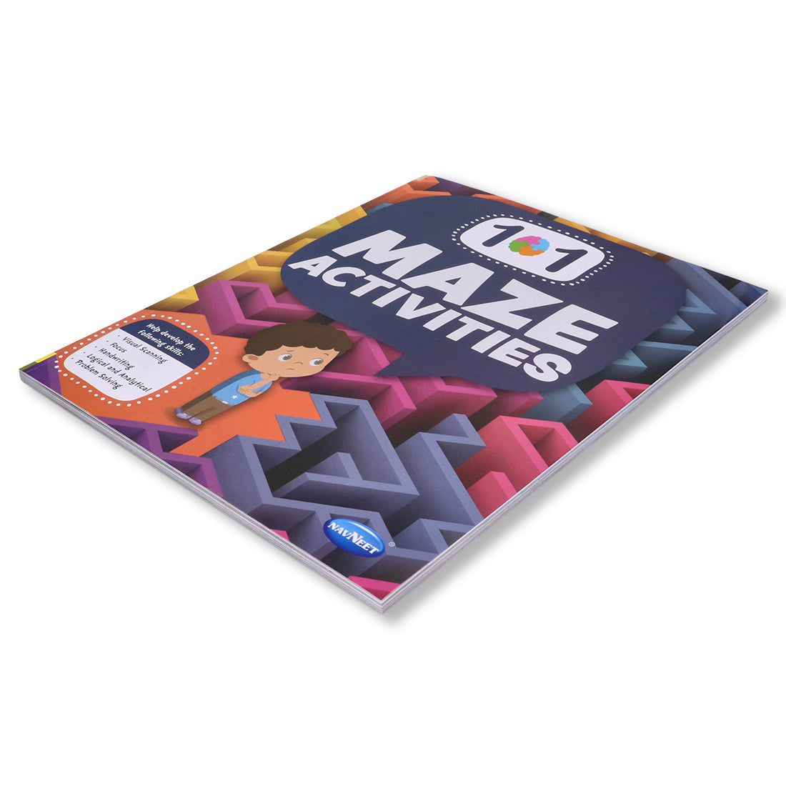 Navneet 101 Maze Activities: Puzzles For Beginners, Highlights Pictures, Wordplay, Mazes Activity Children Book| Gujarat Board
