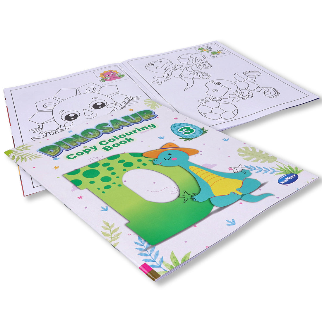 Navneet Dinosaur Copy Colouring Book Series - Pack of 4 Books - Best for small kids - Colouring Books for Kids - Youva Crayons