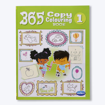 Navneet 365 Copy Colouring Book 1 Colouring books for kids - 208 pages - Painting and colouring books for kids - Youva Crayons (Pack Of 1)