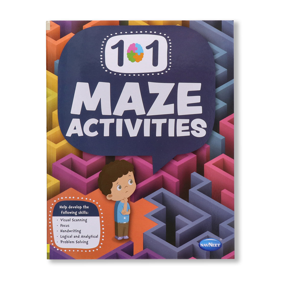 Navneet 101 Maze Activities: Puzzles For Beginners, Highlights Pictures, Wordplay, Mazes Activity Children Book| Gujarat Board