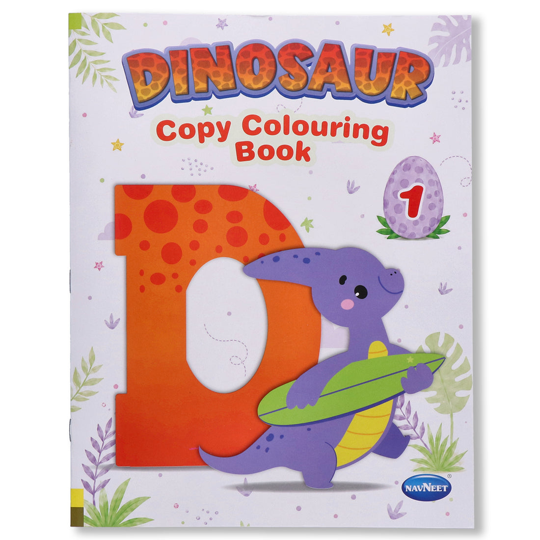 Navneet Dinosaur Copy Colouring Book Series - Pack of 4 Books - Best for small kids - Colouring Books for Kids - Youva Crayons