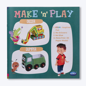 Navneet's Make n Play â€“ Digger & Dumper  Fun DIY Crafts - School Project Book - Mess Free Activities