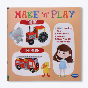 Navneet's Make n Play â€“ Tractor & Fire Engine  Fun DIY Crafts - School Project Book - Mess Free Activities
