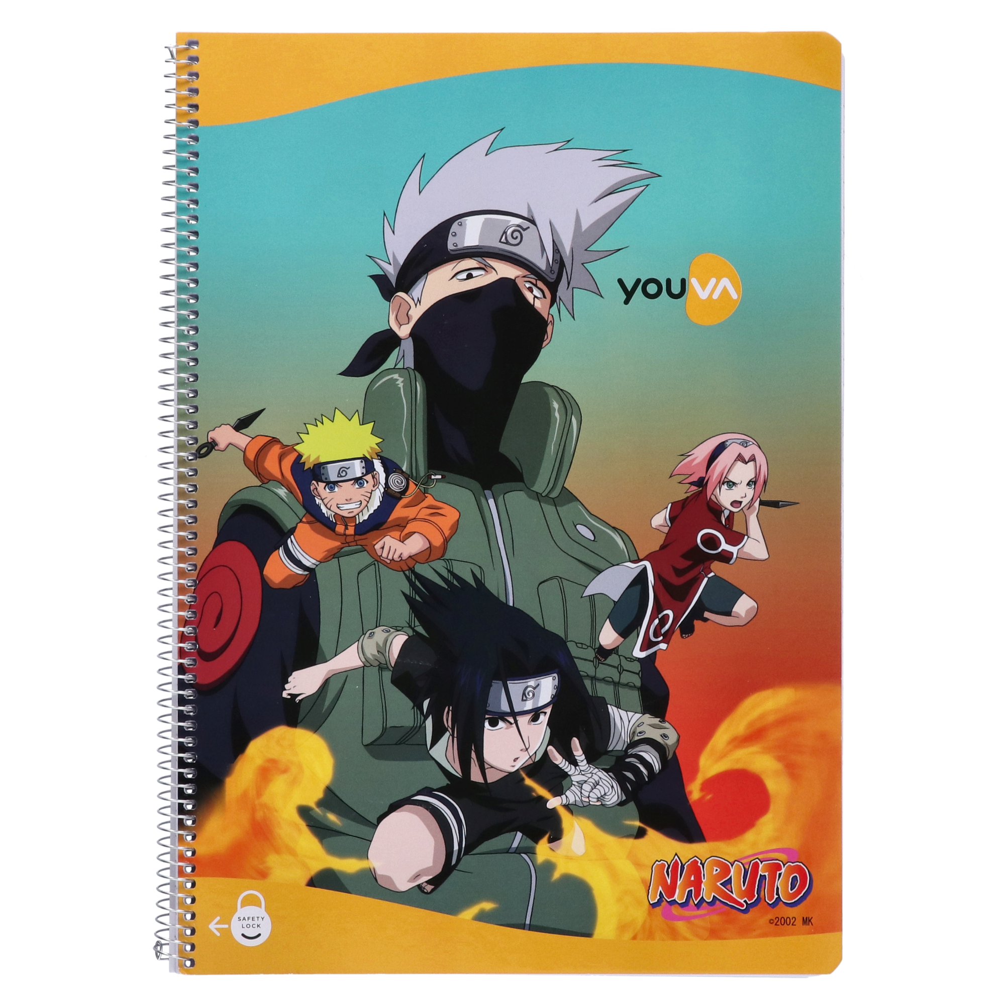 Youva NARUTO Spiral Long Book | Unruled | 172 Pages | A4 Size 21cm x 29.7cm| For Students by Navneet