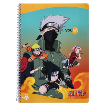 Youva NARUTO Spiral Long Book | Unruled | 172 Pages | A4 Size 21cm x 29.7cm| For Students by Navneet