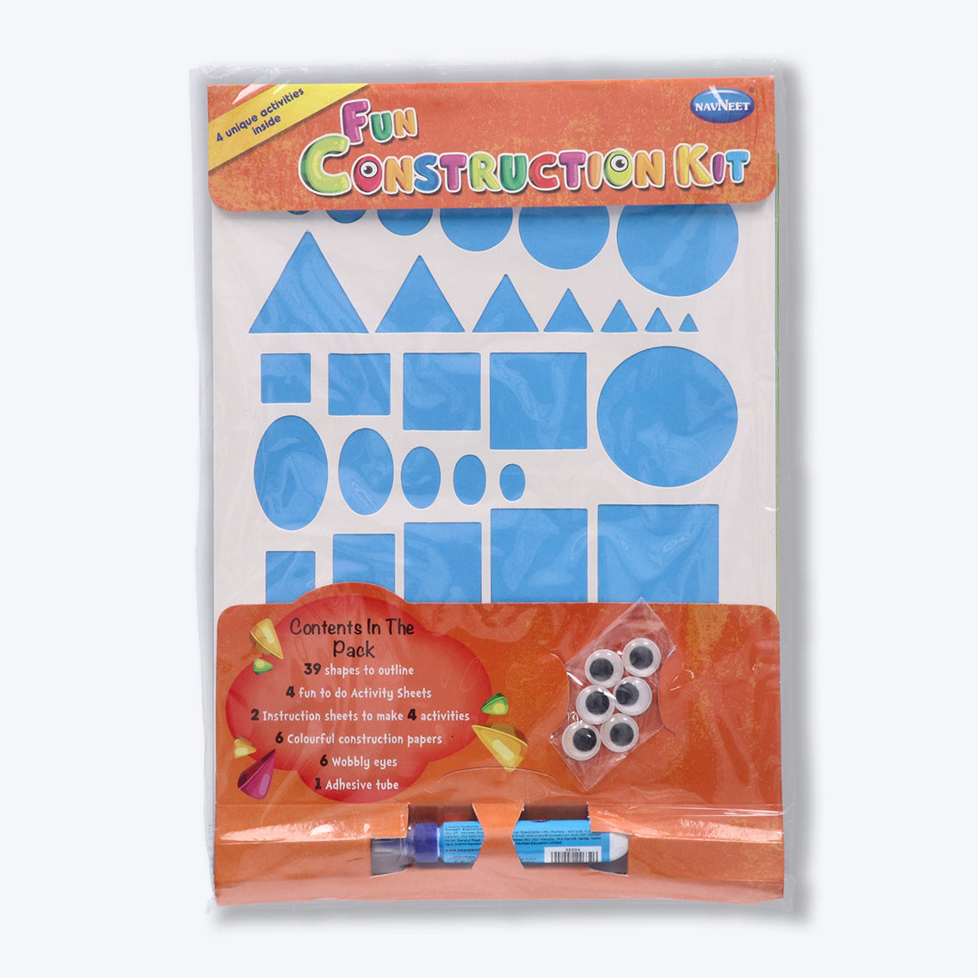 Navneet Fun Construction Kit- Fun DIY Craft for young artists- Mess Free activities- Best travel pack- Perfect for Birthday Gift
