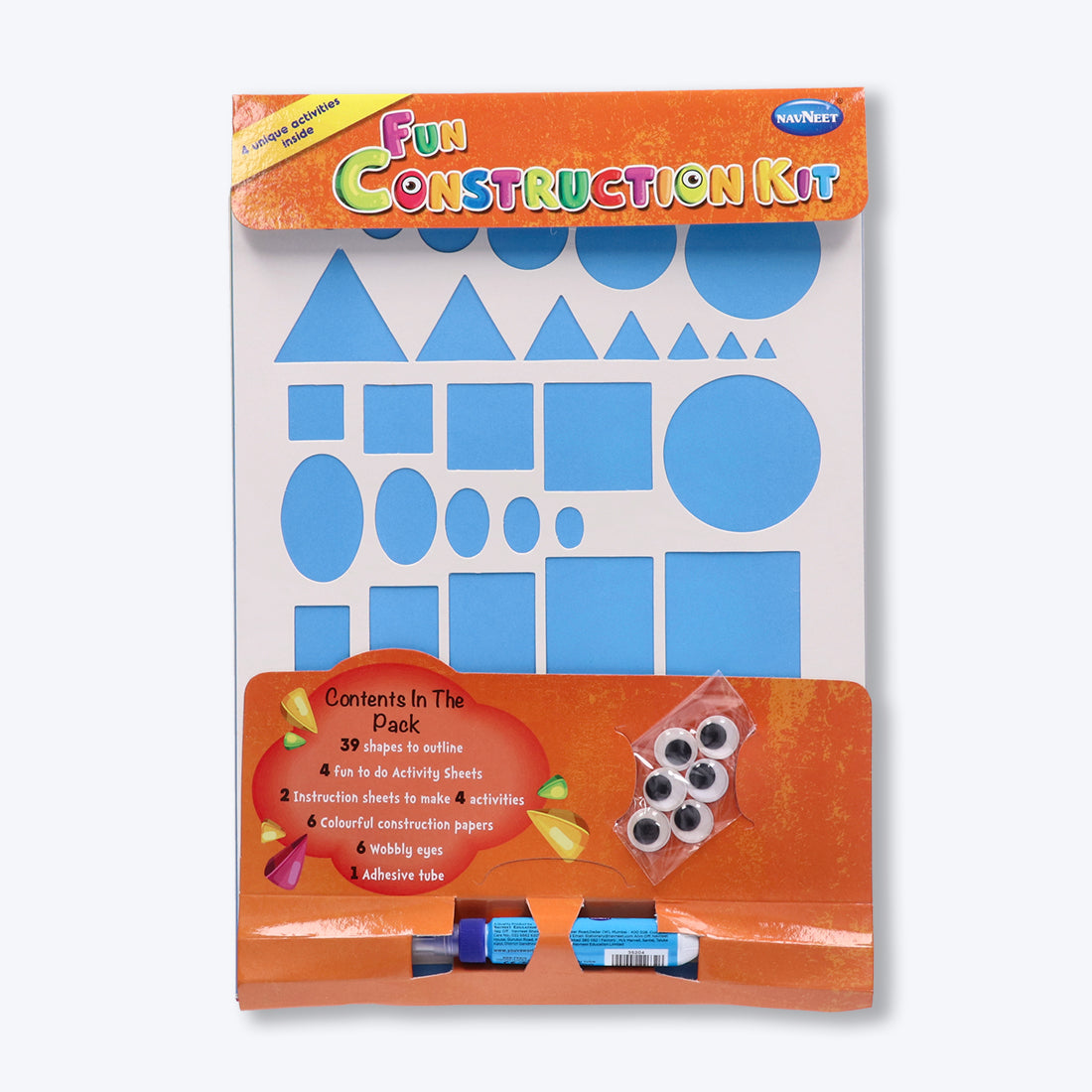 Navneet Fun Construction Kit- Fun DIY Craft for young artists- Mess Free activities- Best travel pack- Perfect for Birthday Gift