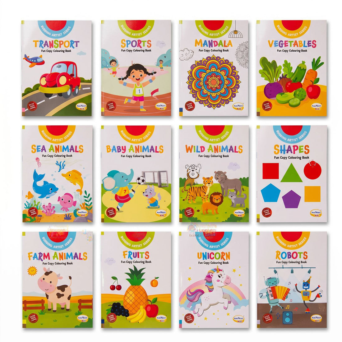 Budding Artist Series-Fun Copy Colouring Book Box Set