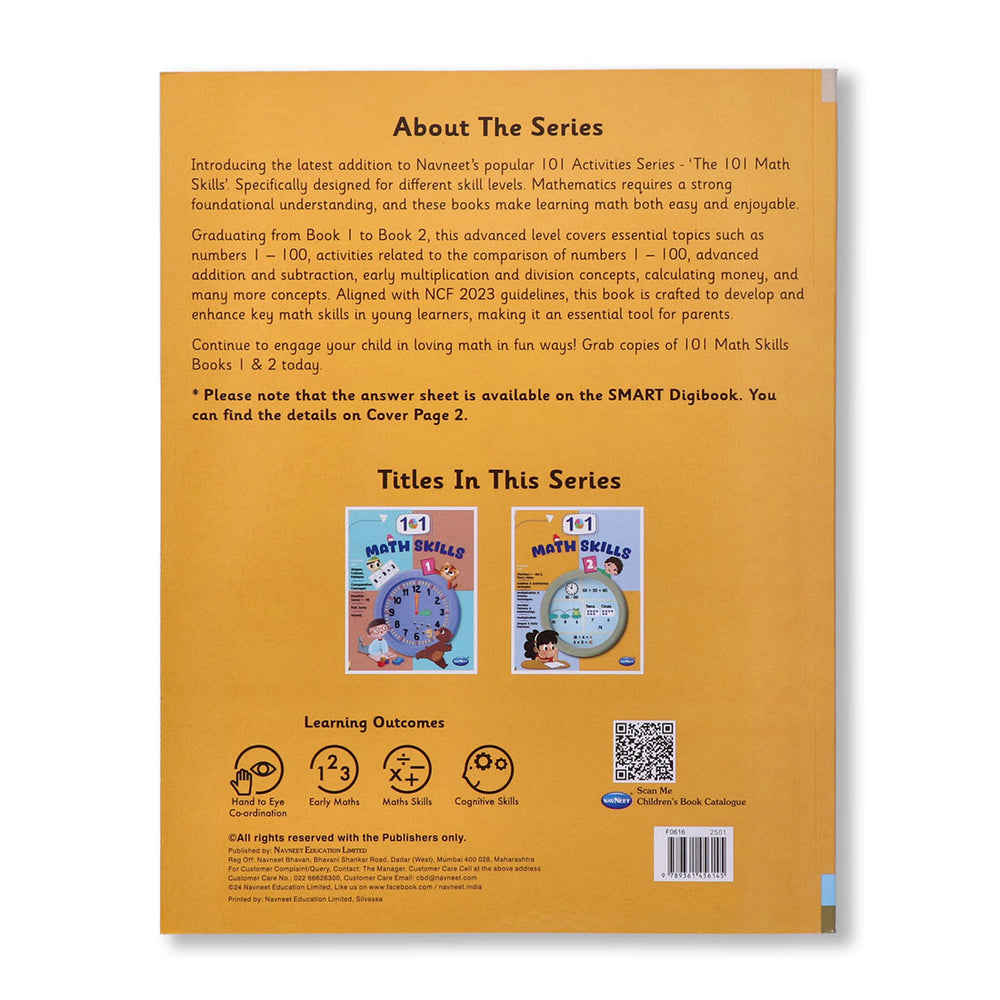 Navneet 101 Maths Skills Book 2 skills like money concepts, data handling, and spatial awareness