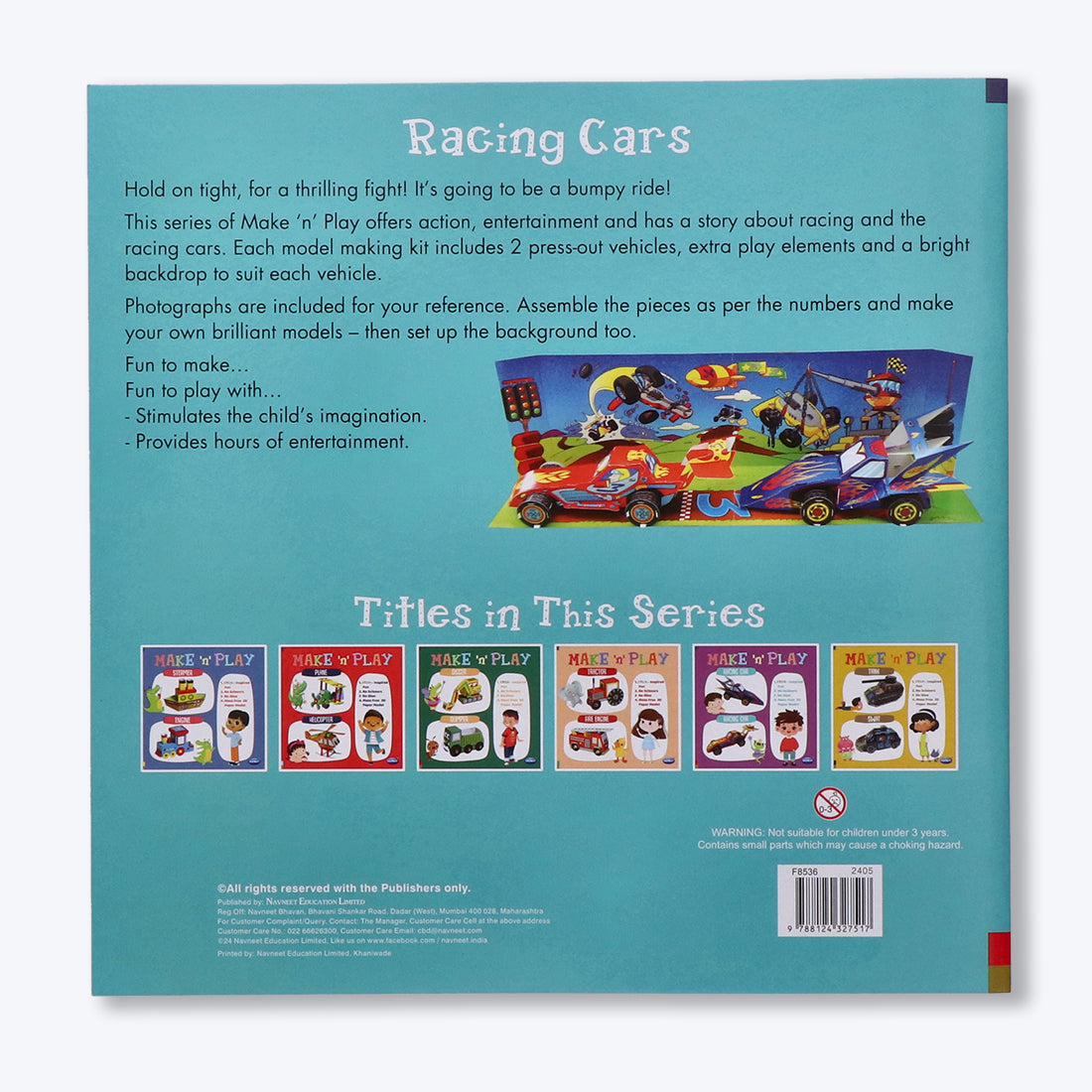 Navneet's Make n Play â€“ Racing Cars  Fun DIY Crafts - School Project Book - Mess Free Activities