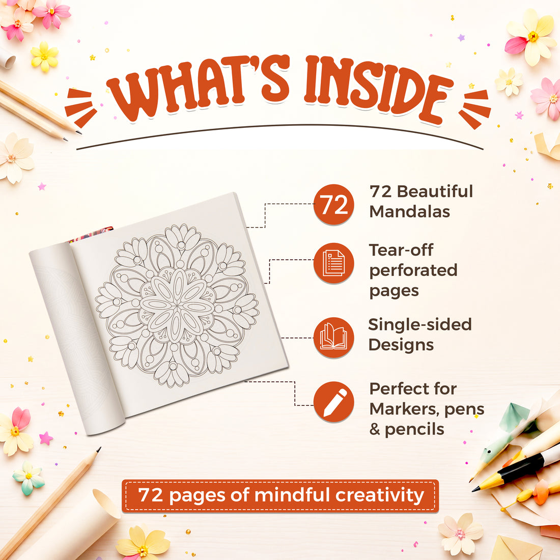 Mandalas-Mindful Colouring Book