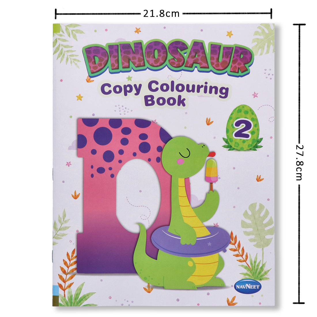 Navneet Dinosaur Copy Colouring Book Series - Pack of 4 Books - Best for small kids - Colouring Books for Kids - Youva Crayons