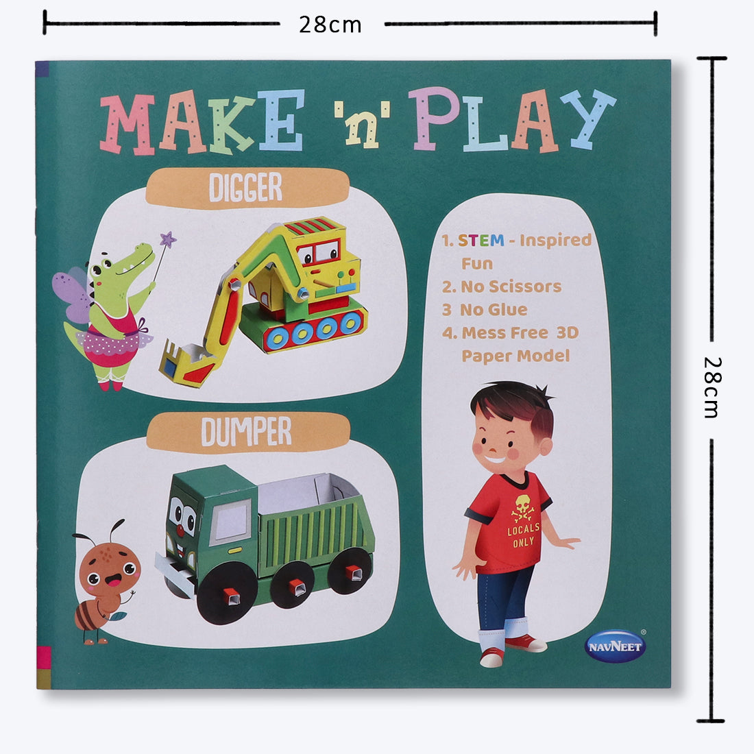 Navneet's Make n Play â€“ Digger & Dumper  Fun DIY Crafts - School Project Book - Mess Free Activities