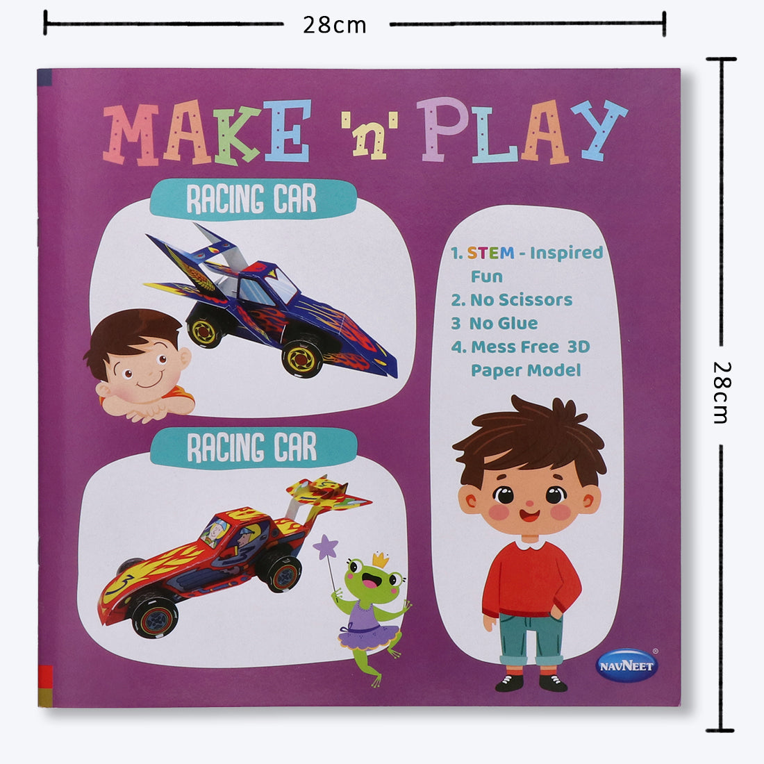 Navneet's Make n Play â€“ Racing Cars  Fun DIY Crafts - School Project Book - Mess Free Activities