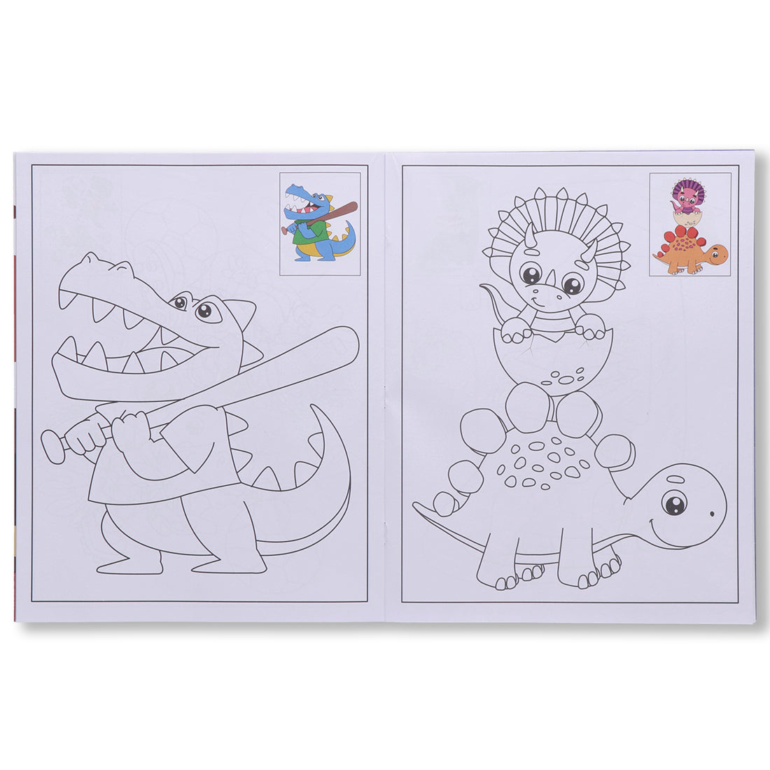 Navneet Dinosaur Copy Colouring Book Series - Pack of 4 Books - Best for small kids - Colouring Books for Kids - Youva Crayons