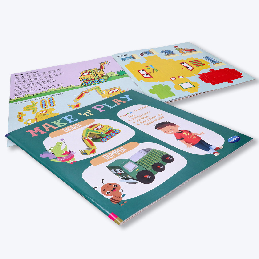 Navneet's Make n Play â€“ Digger & Dumper  Fun DIY Crafts - School Project Book - Mess Free Activities