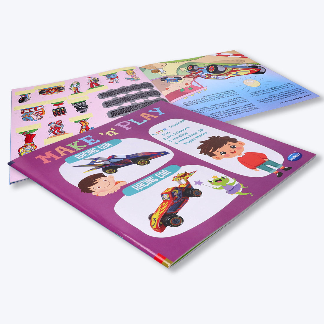 Navneet's Make n Play â€“ Racing Cars  Fun DIY Crafts - School Project Book - Mess Free Activities
