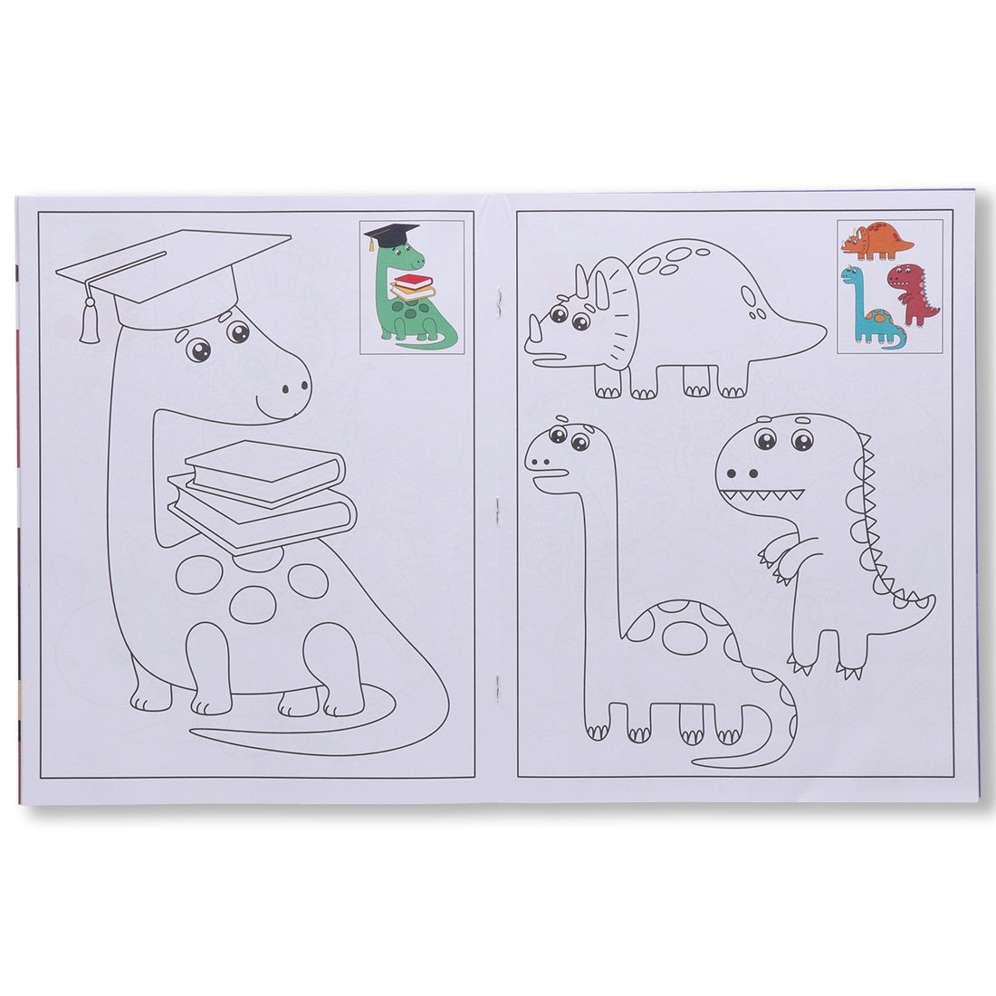Navneet Dinosaur Copy Colouring Book Series - Pack of 4 Books - Best for small kids - Colouring Books for Kids - Youva Crayons