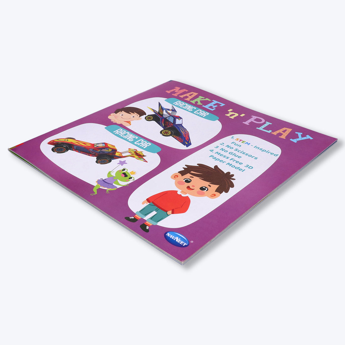 Navneet's Make n Play â€“ Racing Cars  Fun DIY Crafts - School Project Book - Mess Free Activities