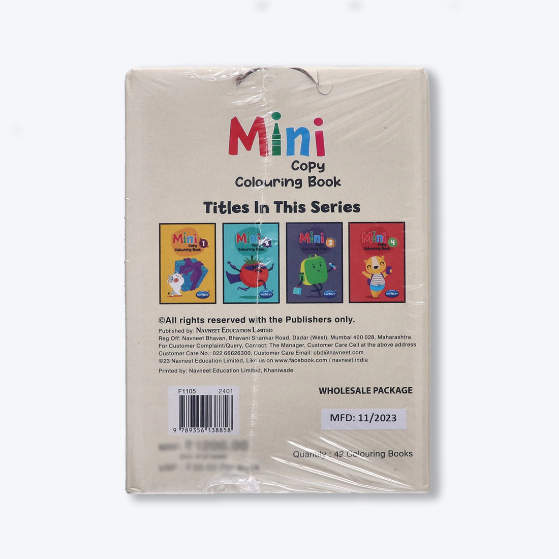 Navneet Mini Copy colouring PDQ- Pack of 42 colouring books Birthday Return Gift For Kids- Wholesale Pack of books
