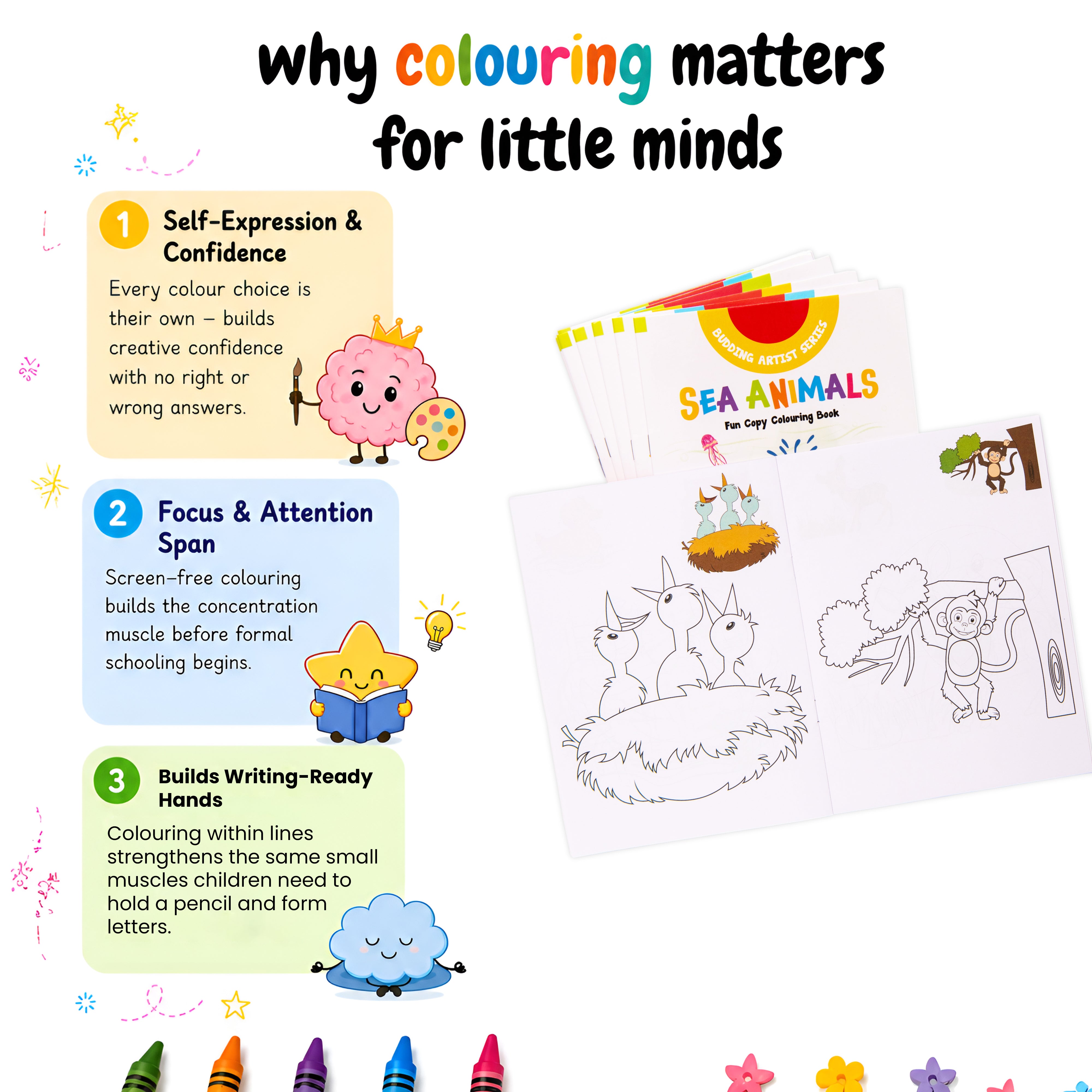Budding Artist Series-Fun Copy Colouring Book Box Set