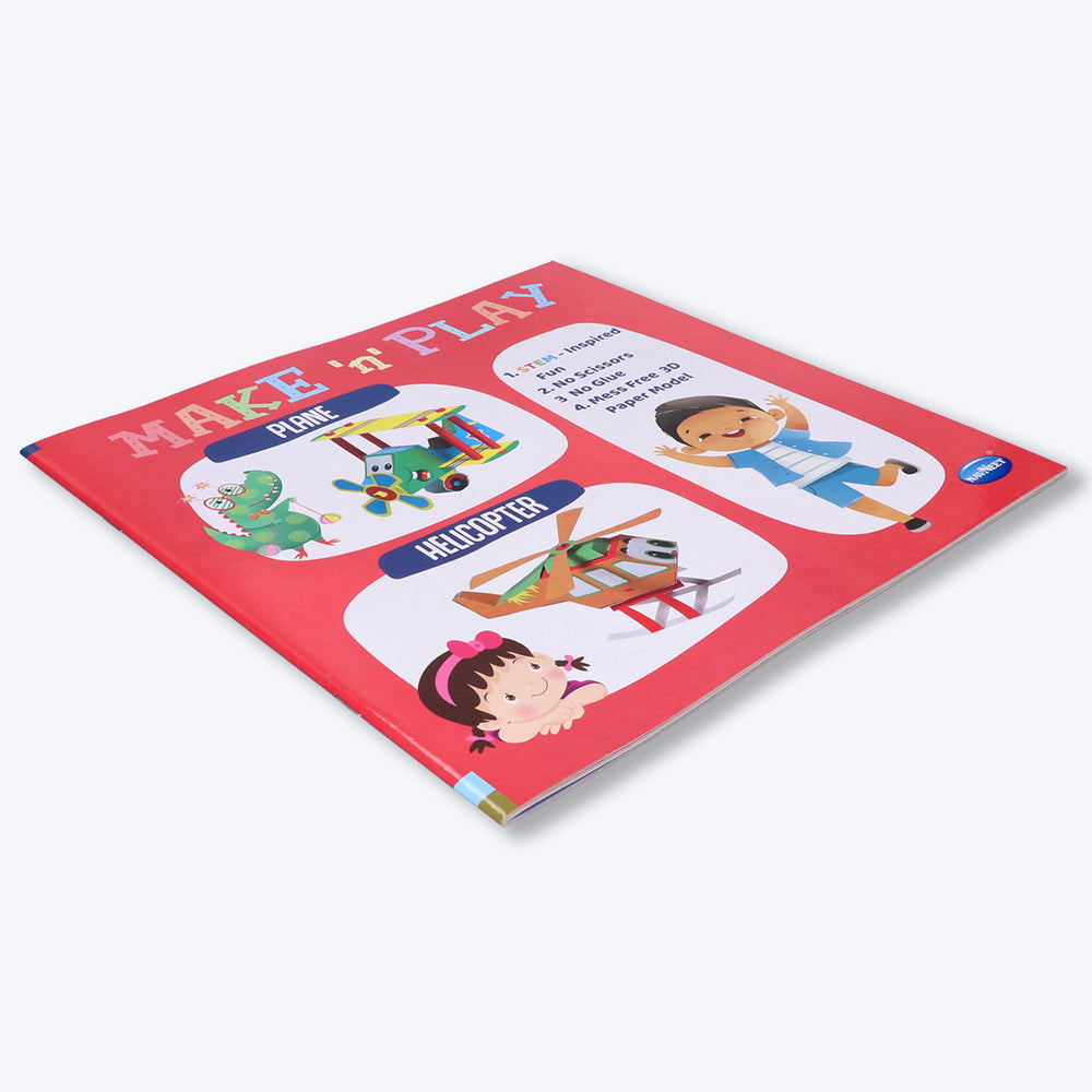 Navneet's Make n Play â€“ Plane & Helicopter  Fun DIY Crafts - School Project Book - Mess Free Activities