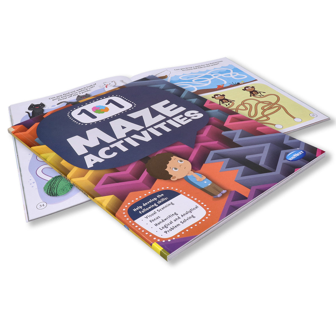 Navneet 101 Maze Activities: Puzzles For Beginners, Highlights Pictures, Wordplay, Mazes Activity Children Book| Gujarat Board