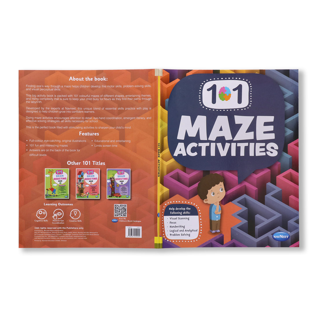 Navneet 101 Maze Activities: Puzzles For Beginners, Highlights Pictures, Wordplay, Mazes Activity Children Book| Gujarat Board