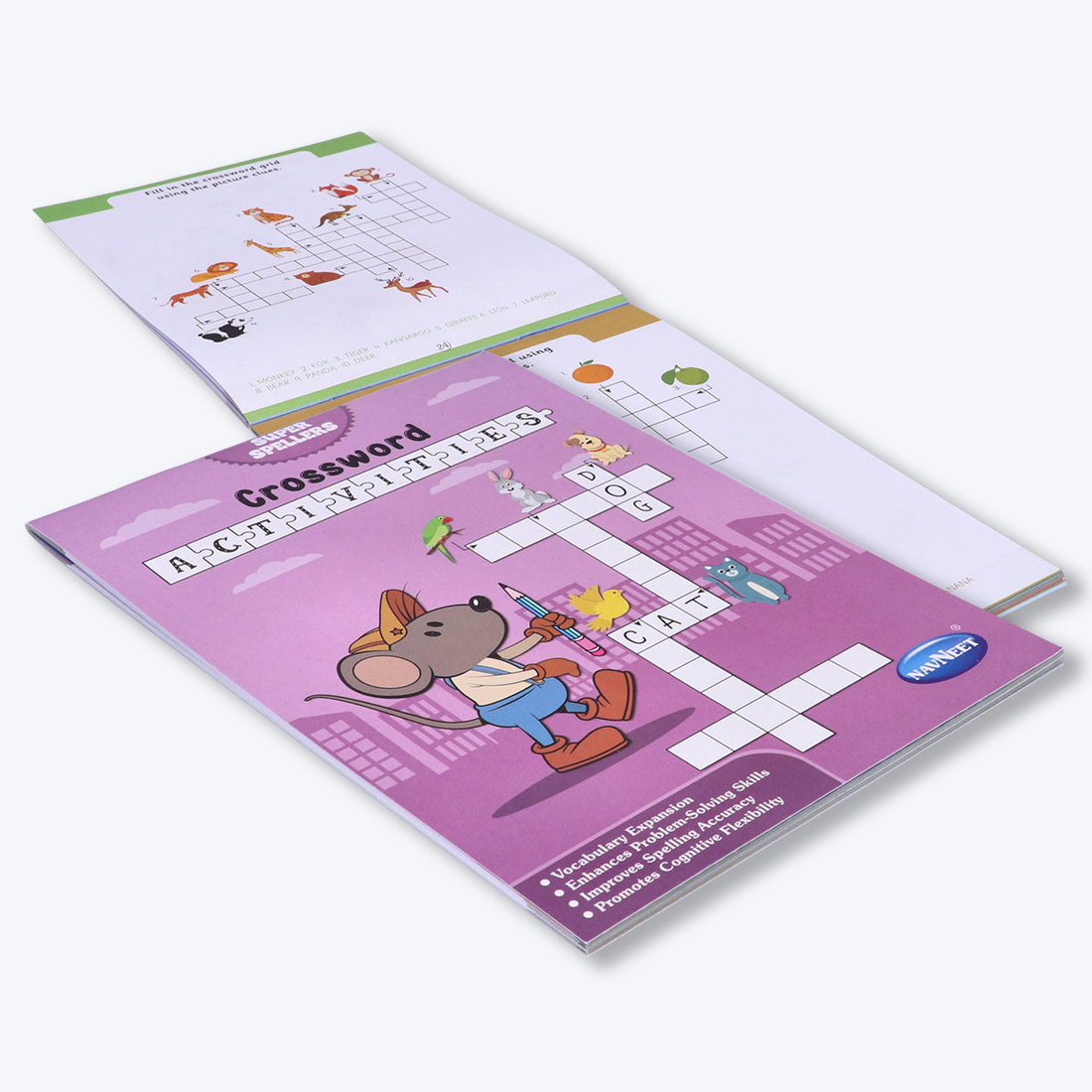 Navneet Super Spellers Series- Set of 4 Books-Word Search Crossword Word Ladders Spell Puzzles-Vocabulary Booster: Classic Activities For All Pack Of 1